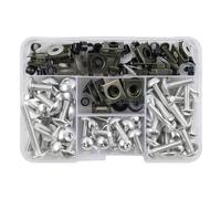 NMJLQW Kit bulloni Moto Viti Carenatura Bulloni Corpo Viti Dadi per Forza 125 per Hornet 600 Cb125r Xadv CBR 600 RR Cbr500r Ribelle 500(Argento)