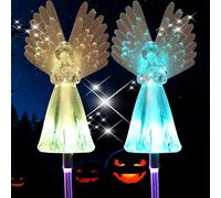 NMM Luci per Sentieri Solari, 2 Confezioni per Esterni Luci Solari da Giardino, Multi-colore Cambiamento Luci per Cortile prato Sentiero Tomba Cimitero Decorazione di Natale