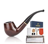 NMNMNM Set di Tubi, Tubi Staccabili in Legno Fatti a Mano con Elemento filtrante, Supporto per Tubi, Strumento per la Pulizia dei Tubi