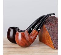 NMNMNM Tubo in Legno da 2 Pezzi, Tubo da 9 mm Tubo Vecchio Stile Intagliato a Mano per Donne, Uomini e Tutti