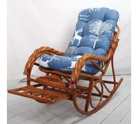 NMVAWIPT Cuscino For Sedia A Dondolo Con Schienale Alto For Interni Ed Esterni, Cuscino Morbido For Sedia Da Giardino Con 4 Lacci For Sedia A Dondolo, Giardino, Balcone(Style7,130x55cm)