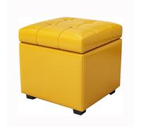 NMVAWIPT Poggiapiedi Contenitore In Pelle - Sgabello Cubo Moderno For Soggiorno E Camera Da Letto Versatile Con Nascosto(Yellow,39x16x17inch)
