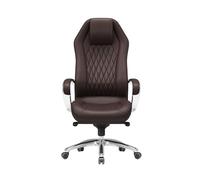 NMVAWIPT Sedia Da Ufficio Direzionale Big & Tall, Scrivania Ergonomica In Pelle Con Schienale Alto E Supporto Lombare(Brown)