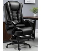 NMVAWIPT Sedia Da Ufficio Direzionale Big & Tall, Sedia Da Scrivania Ergonomica Con Schienale Alto Regolabile Con Inclinazione Di 135°, Capacità Di Carico Di 250 Kg(Black,Non-massage)