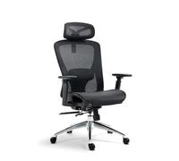 NMVAWIPT Sedia Da Ufficio Ergonomica Con Schienale Alto In Rete, Profondità Del Sedile Regolabile E Supporto Lombare - Scrivania For La Casa Nera
