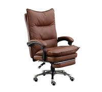 NMVAWIPT Sedia Da Ufficio Ergonomica Con Schienale Alto - Sedia Da Ufficio In Similpelle Retrò Con Memory Foam, Altezza E Inclinazione Regolabili, Girevole A 360°(Bruin)