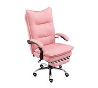 NMVAWIPT Sedia Da Ufficio Ergonomica Con Schienale Alto - Sedia Da Ufficio In Similpelle Retrò Con Memory Foam, Altezza E Inclinazione Regolabili, Girevole A 360°(Pink)
