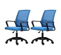 NMVAWIPT Sedia Da Ufficio Ergonomica Girevole Con Supporto Lombare, Altezza Regolabile, Schienale In Rete, Sedia Da Lavoro For Computer(Blue-black,2 Pieces)