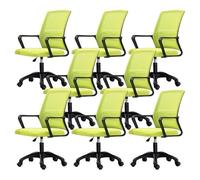 NMVAWIPT Sedia Da Ufficio Ergonomica Girevole Con Supporto Lombare, Altezza Regolabile, Schienale In Rete, Sedia Da Lavoro For Computer(Green-black,8 Pieces)