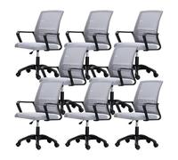 NMVAWIPT Sedia Da Ufficio Ergonomica Girevole Con Supporto Lombare, Altezza Regolabile, Schienale In Rete, Sedia Da Lavoro For Computer(Gray-black,8 Pieces)