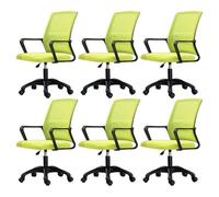 NMVAWIPT Sedia Da Ufficio Ergonomica Girevole Con Supporto Lombare, Altezza Regolabile, Schienale In Rete, Sedia Da Lavoro For Computer(Green-black,6 Pieces)