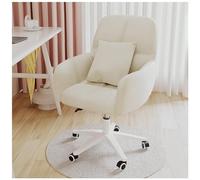 NMVAWIPT Sedia Girevole Moderna Da Ufficio Room Home, Con Ruote E Supporto Lombare For Soggiorno, Camera Da Letto, Studio(White)