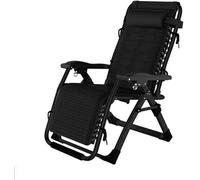 NMVAWIPT Sedie A Sdraio Da Spiaggia Zero Gravity, Reclinabili Pieghevoli Leggere E Resistenti, Con Gambe In Acciaio Squadrate(Black 3)