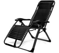 NMVAWIPT Sedie A Sdraio Da Spiaggia Zero Gravity, Reclinabili Pieghevoli Leggere E Resistenti, Con Gambe In Acciaio Squadrate(Black 2)