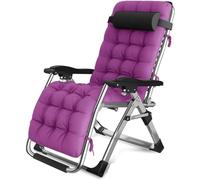 NMVAWIPT Sedie A Sdraio Da Spiaggia Zero Gravity, Reclinabili Pieghevoli Leggere E Resistenti, Con Gambe In Acciaio Squadrate(Purple)