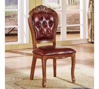 NMVAWIPT Sedie Da Pranzo In Stile Europeo, Tavoli Lettura In Vera Pelle E Legno Massello For Uso Domestico, Poltrone Negoziazione In Retrò Americano(6)