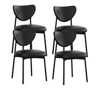 NMVAWIPT Sedie Da Pranzo Moderne Di Metà Secolo, Con Cuscino In Pelle PU E Gambe In Metallo, Schienale Curvo For La Casa(Color 13,4pcs)