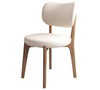 NMVAWIPT Sedie Da Pranzo Moderne In Legno, Imbottite, For Soggiorno, Morbida Pelle, Con Seduta Imbottita E Gambe(Light Walnut 1,Set of 4)