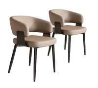 NMVAWIPT Set Di 2 Sedie Da Pranzo Moderne, Comode Imbottite Alla Moda Con Schienale Alto For Cucina(Brown)