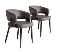 NMVAWIPT Set Di 2 Sedie Da Pranzo Moderne, Comode Imbottite Alla Moda Con Schienale Alto For Cucina(Gray)