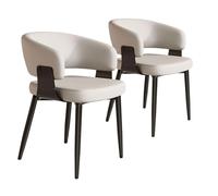 NMVAWIPT Set Di 2 Sedie Da Pranzo Moderne, Comode Imbottite Alla Moda Con Schienale Alto For Cucina(White)