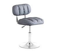 NMVAWIPT Set Di 2 Sgabelli Da Bar In Metallo Alti Fino Al Bancone, Sedia Girevole In Similpelle, Cuscino Spesso, Sgabello Regolabile For Isola Cucina(Gray B,Low 1pcs)