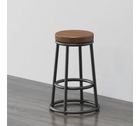 NMVAWIPT Sgabelli Da Bar In Metallo In Stile Industriale Retrò, Sgabello Alto Con Seduta In Legno Massello, Isola Cucina Alta Quanto Il Bancone(25.6")