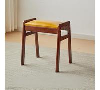 NMVAWIPT Sgabello Da Ingresso Rustico In Legno Massello, Poggiapiedi Multifunzionale Con Seduta Imbottita For Camera Letto, Soggiorno, Balcone(Dark Green-frame B,Small-Sakura)