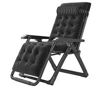 NMVAWIPT Zero Gravity Chair, Patio Adjustable Recliner, Outdoor Folding Reclining Lounge Chair with Headrest and Cup Holder, for Poolside, Garden, Porch (70 x 91 x 67CM)(Style1)
