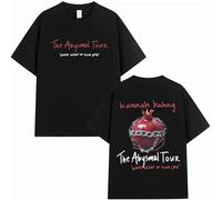 NMYTYUD Hannah Bahng 2025 The Abysmal Tour T-Shirt, T-Shirt A Maniche Corte per Adulti Girocollo Unisex Stile Street da Indossare Ogni Giorno in Tutte Le Stagioni Style Smart Cool,Black2,XS