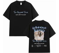 NMYTYUD Hannah Bahng 2025 The Abysmal Tour T-Shirt, T-Shirt A Maniche Corte per Adulti Girocollo Unisex Stile Street da Indossare Ogni Giorno in Tutte Le Stagioni Style Smart Cool,Black1,XS
