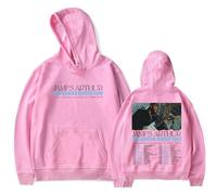NMYTYUD Jame Arthur The Pisces World Tour 2025 26 Felpa con Cappuccio, Felpe Stampate A Maniche Lunghe, Moda Donna Uomo Regalo Fashion,Rosa,3XL