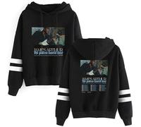 NMYTYUD Jame Arthur The Pisces World Tour 2025 26 Felpa con Cappuccio, Felpe Stampate A Maniche Lunghe, Moda Donna Uomo Regalo Fashion,Nero,3XL