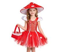 Nmzpnae Costume Da Fungo Per Bambine | Vestito da Travestimento | Tutu da Gioco di Ruolo - per Bambini Spettacoli Palco Eventi Tema Feste in Costume Servizi Fotografici Produzione Video Balli