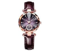 NN BEN NEVIS Orologio da donna con elegante cinturino in pelle, alla moda, analogico, creativo, quadrante con diamanti, regalo per matrimonio, anniversario, compleanno, 05-ClassicPurple-P, orologio