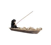 NN Designs The Ferryman Grim Reaper River Styx Skeleton Incense Holder NUOVO