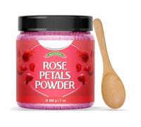 NN Pure & Natural Rose Petal Powder for Skin & Hair with Vitamin Enriched, Fairness, Tanning & Glowing Skin Face Pack Mask with Wooden Spoon - 200g