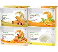 NN Tattva Almond & Honey Soap, Malai Cream Soap, Sandal Soap,Orange & Tulasi Soap Combo| Each 100 g Bar