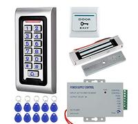 NN99 Kit système de contrôle d'accès de Porte IP68 Clavier étanche RFID Clavier + Verrou Magnettique électrique 180KG + 10pcs Porte-clés