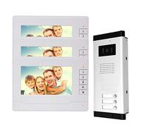 NN99 Videocitofono sistema Campanello video 3 monitors con la fotocamera Visione notturna IR per la casa 3 appartamenti