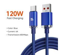 NNBILI Cavo USB Tipo-C 120W 6A Ricarica Rapida per Samsung Xiaomi Huawei