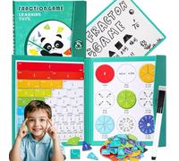 NNBWLMAEE 2026 New Magnetic Fraction Demonstration Book for Kids, 102 PCS Magnetic Fraction Tiles & Fractions Circles, Educational Puzzle Math Manipulatives Disc Set for Early Math Skills (D)
