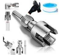 NNBWLMAEE 4 in 1 Water Pipe Wrench, 2026 New Upgrade Integrated Internal & External Pipe Threading Tool, 4 in 1 Pipes Threader, 1/2'' 3/4'' 1'' PVC Thread Maker Tool Fits All Threads (3/4")