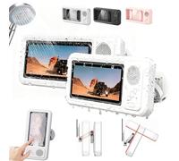 NNBWLMAEE Aquaplay Phone Holder, Aqua Play Phone Holder with Speaker, Aqua Play Shower Phone Case - Waterproof/Fog-Proof, HD Touch Screen, 360° Rotation, Angle Adjustable, Enhanced Sound Quality (2A)