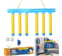 NNBWLMAEE Catching Sticks Games, Reflective Drop Stick Challenge Game Set, Upgrade Reflex Challenge Game, 3 Adjustable Speeds, Reaction Training Toy for Kids, Adults (Yellow-USB)