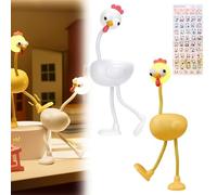 NNBWLMAEE Changeable Shape Funny Chicken Night Light, 2026 New Cute Chicken Night Lights, Funny 3 Level Adjustable DIY Shape Desk Lamp, for Bedroom Desktop Decor (Mix)