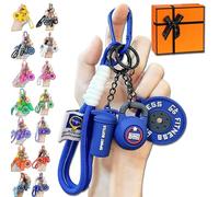 NNBWLMAEE Creative Mini Gym Barbell Plate Keychain, Mini Accessories with Detachable Dumbbell and Water Bottle for Bag Purse Car Keys (D)