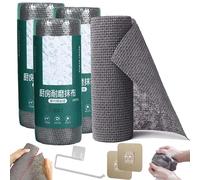 NNBWLMAEE Durable Kitchen Scrub Cloth, Microfiber Towels Cleaning Cloth Roll, Kitchen Wear-Resistant Cloth, Multipurpose Lint Free Cleaning Cloths for Kitchen - Reusable, Non-Stick Oil (3PCS)
