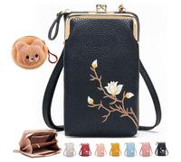 NNBWLMAEE Forever Savour Women Sling Cross, with Mobile Cell Phone Holder, Forever Savour Mobile Phone Bag, Women Sling Cross-Body Wallet for Travel, Cell Phone Handbags with Card Slots (B)
