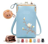 NNBWLMAEE Forever Savour Women Sling Cross, with Mobile Cell Phone Holder, Forever Savour Mobile Phone Bag, Women Sling Cross-Body Wallet for Travel, Cell Phone Handbags with Card Slots (E)